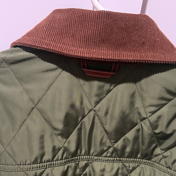 Coach Men's Olive Quilted Jacket with Brown Collar good condition - Picture 3 of 9